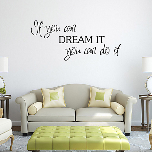 

Cartoon / Words & Quotes Wall Stickers Words & Quotes Wall Stickers Decorative Wall Stickers, PVC(PolyVinyl Chloride) Home Decoration Wall Decal Wall Decoration / Washable / Removable 91.641cm