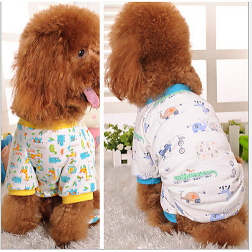 

Dog Coat Pajamas Pants Floral Botanical Cosplay Wedding Dog Clothes Puppy Clothes Dog Outfits Yellow Blue Costume for Girl and Boy Dog Cotton XS S M L XL