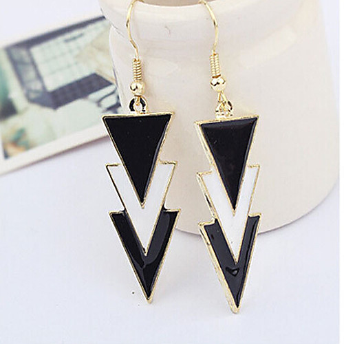 

Women's Drop Earrings Dangle Earrings Geometrical Ladies Fashion European Earrings Jewelry Black / White / Screen Color For