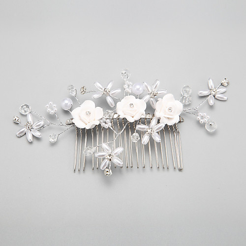 

Imitation Pearl / Alloy Hair Combs / Headwear with Floral 1pc Wedding / Special Occasion Headpiece