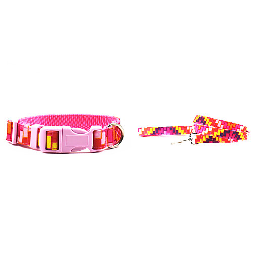 

Cat / Dog Collar Pink Textile / Nylon