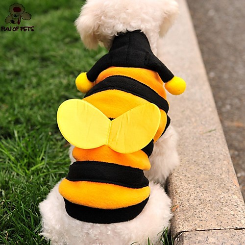 

Cat Dog Costume Hoodie Animal Cosplay Winter Dog Clothes Puppy Clothes Dog Outfits Yellow Costume for Girl and Boy Dog Polar Fleece XS S M L XL