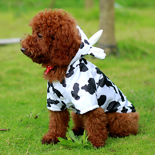 

Dog Costume Coat Hoodie Cosplay Halloween Winter Dog Clothes Puppy Clothes Dog Outfits White Costume for Girl and Boy Dog Cotton S M L XL