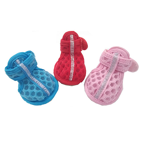 

Dog Shoes & Boots Red / Blue / Pink Summer Mixed MaterialDog Shoes