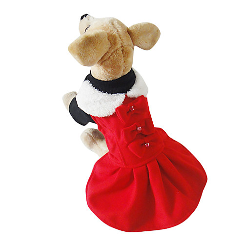 

Dog Dress Bowknot Dog Clothes Puppy Clothes Dog Outfits Costume for Girl and Boy Dog Cotton S M L XL
