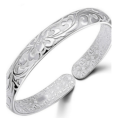 

Women's Bracelet Bangles Flower Ladies Italian everyday Sterling Silver Bracelet Jewelry Silver For Casual Daily Sports