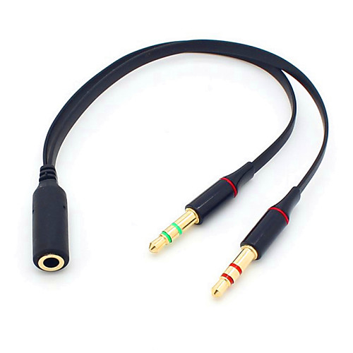 

BLCR 3.5mm Stereo Mini Jack 1 Female to 2 Male Y Splitter Earphone Audio Cable