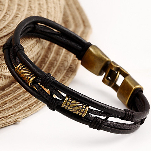 

Women's Leather Bracelet woven Unique Design Vintage Casual Fashion Leather Bracelet Jewelry Black / Brown For Christmas Gifts