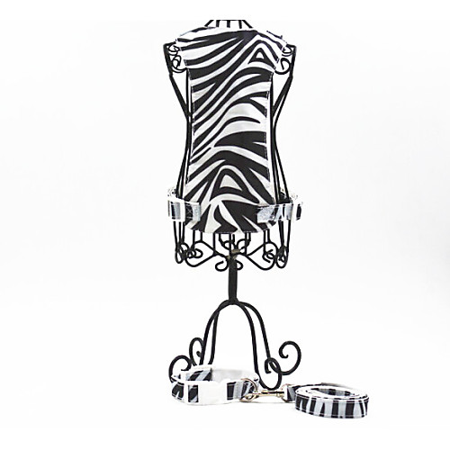 

Cat Dog Collar Harness Leash Zebra Textile Nylon