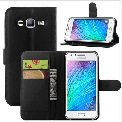 

Case For Samsung Galaxy J7 (2016) / J7 / J5 (2016) Wallet / Card Holder / with Stand Full Body Cases Solid Colored PU Leather