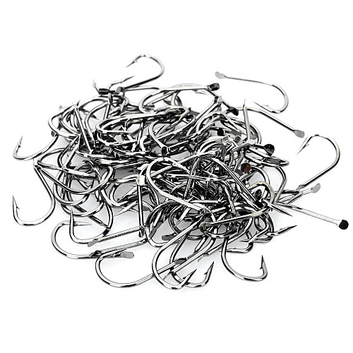

100 pcs Fishing Hooks Bass Trout Pike Bait Casting Ice Fishing Freshwater Fishing Stainless Steel / Iron / Bass Fishing / Lure Fishing / General Fishing / Trolling & Boat Fishing