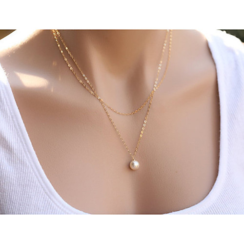 

Women's Pendant Necklace Floating Alloy Golden Silver Necklace Jewelry For Party Wedding Casual Daily