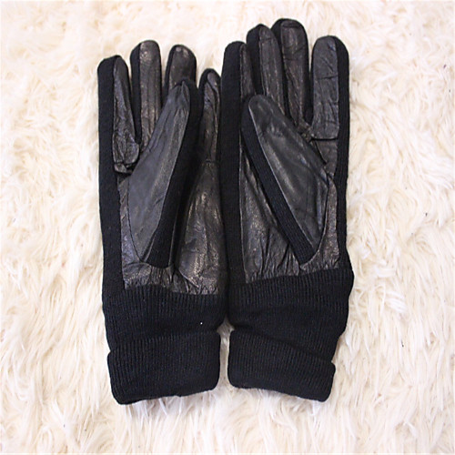 

Winter Warm Men's Outdoor Leather Warm Screw-Type Gloves