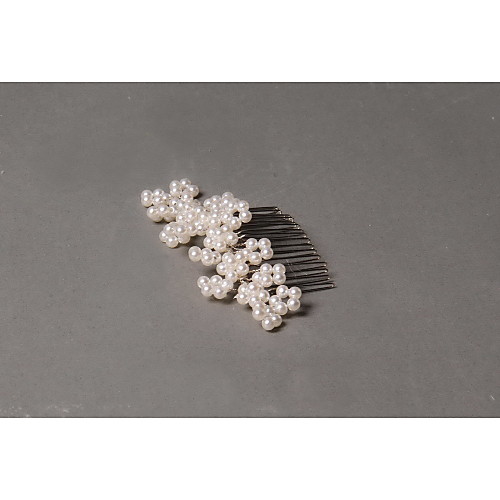 

Sterling Silver / Imitation Pearl / Alloy Hair Combs / Headwear with Floral 1pc Wedding / Special Occasion / Casual Headpiece