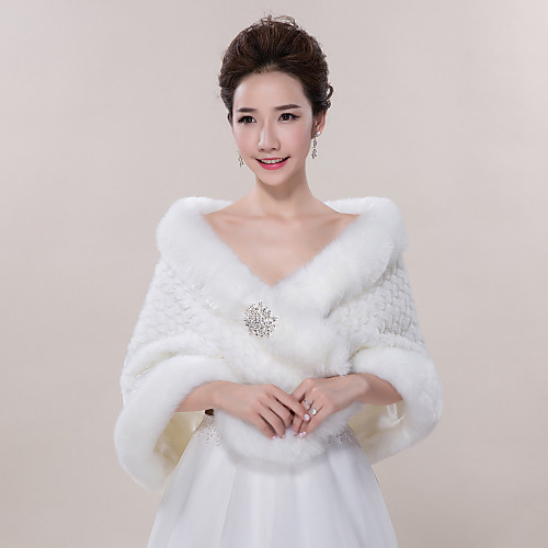 

Sleeveless Shawls Faux Fur Wedding / Party Evening / Casual Wedding Wraps / Fur Wraps With Smooth / Fur