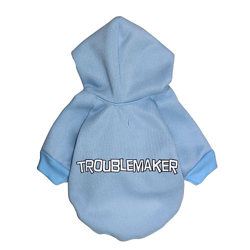 

Hoodie Puppy Clothes Letter & Number Fashion Winter Dog Clothes Puppy Clothes Dog Outfits Blue Costume for Girl and Boy Dog Cotton XS S M L
