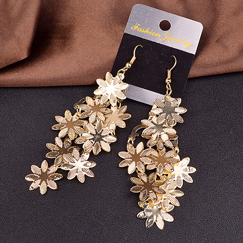 

Women's Drop Earrings Dangle Earrings Hanging Earrings Flower Statement Ladies Personalized Elegant European Earrings Jewelry Golden / Silver For Party Wedding Special Occasion Casual Daily