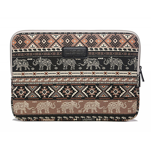 

13'' 14'' 15.6'' Baby Elephant Rhombus Pattern Canvas Bag Computer Protective Sleeve Case for Macbook 13 /15 HP lenovo