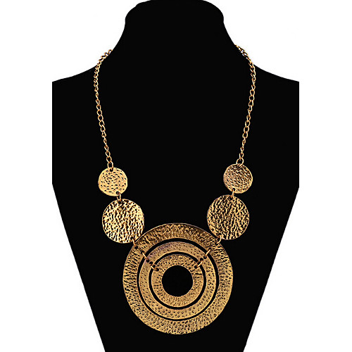 

Women's Statement Necklace Long Necklace Statement Ladies Fashion European Alloy Screen Color Gold Necklace Jewelry For