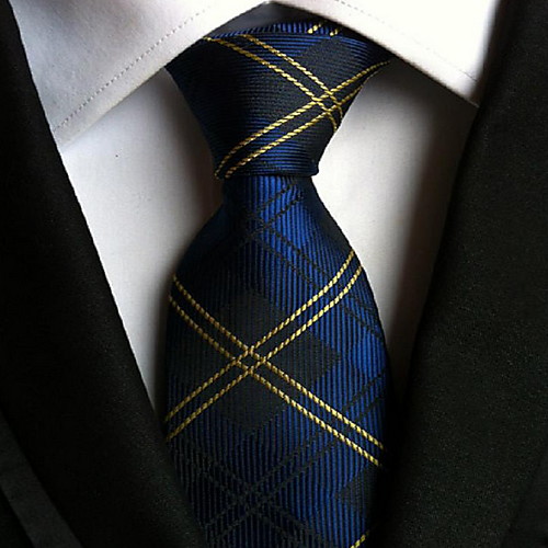 

Men's Party / Work / Basic Necktie - Plaid