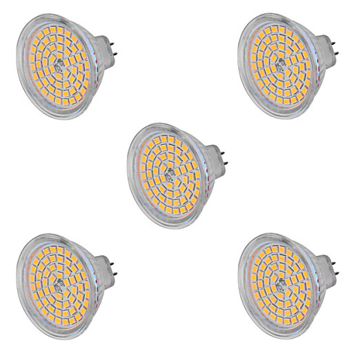 

5PCS LED Spot Bulb GU5.3(MR16) 2835SMD 60LED 12V 220-240V Glass Housing LED Energy Saving Lamp Cup Shape Spot Light