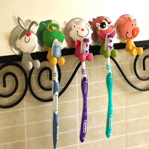 

Animal Cute Cartoon uction Cup Toothbruh Holder Bathroom Acceorie Random