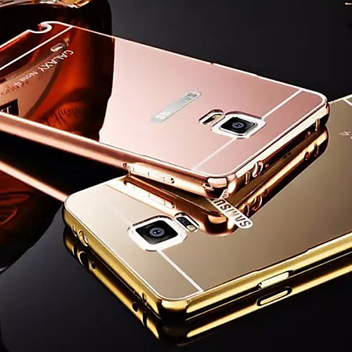 

Phone Case For Samsung Galaxy Back Cover Note 5 Note 4 Note 3 Plating Mirror Solid Color Metal