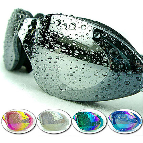 

Swimming Goggles Waterproof Anti-Fog Adjustable Size UV Protection Mirrored Plated For Adults' Plastic Acrylic Pink Blacks Blues Pink Black Blue