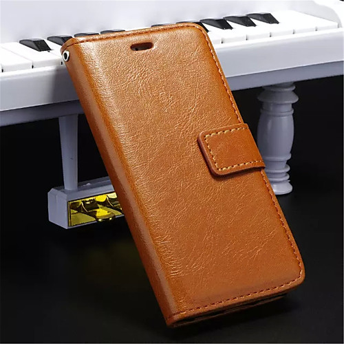 

Phone Case For iPhone 5 Apple Full Body Case iPhone 8 Plus iPhone 8 iPhone SE / 5s iPhone 5 Wallet Card Holder with Stand Solid Colored Hard PU Leather
