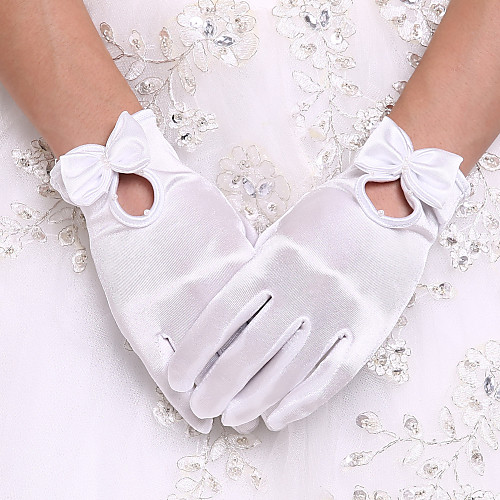 

Spandex Wrist Length Glove Bridal Gloves / Party / Evening Gloves With Bowknot / Pearl