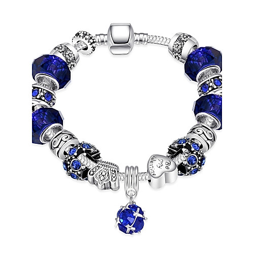 

Women's Charm Bracelet Vintage Bracelet Ladies Silver Plated Bracelet Jewelry Purple / Blue / Pink For Christmas Gifts Party Casual Daily