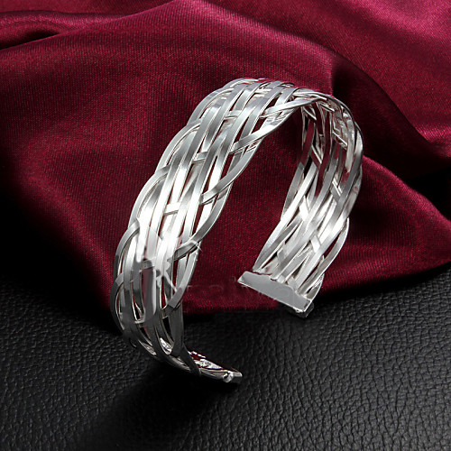 

Women's Bracelet Bangles Sterling Silver Bracelet Jewelry Gold / Silver For Wedding Party Daily Casual