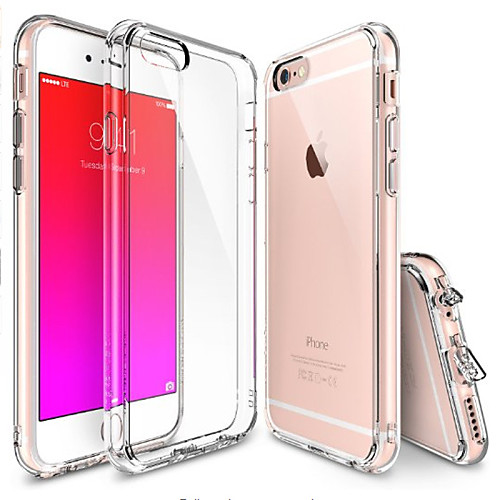 

Phone Case For Apple Back Cover iPhone 6s Plus iPhone 6s iPhone 6 Plus iPhone 6 Transparent Solid Color Soft TPU