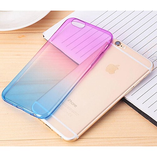 

Phone Case For Apple Back Cover iPhone 6s Plus iPhone 6s iPhone 6 Plus iPhone 6 Transparent Color Gradient Soft TPU