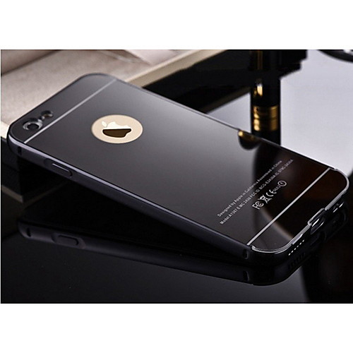 

Phone Case For Apple Back Cover Plating Mirror Solid Color Hard Metal