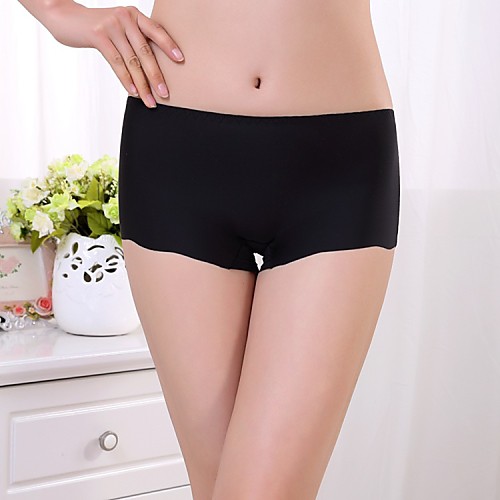 

Women's Solid Colored Shorties & Boyshorts Panties / Seamless Panty Mid Waist Purple One-Size