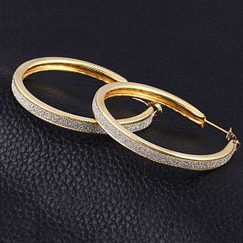 

Women's Cubic Zirconia Hoop Earrings Classic Machete Star Statement Ladies Cubic Zirconia Silver Plated Earrings Jewelry Silver / Gold For