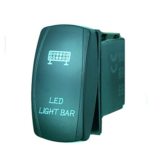 

Iztoss 5Pin LASER led light bar Rocker Switch ON-OFF LED Light 20A 12V Blue with wires to install