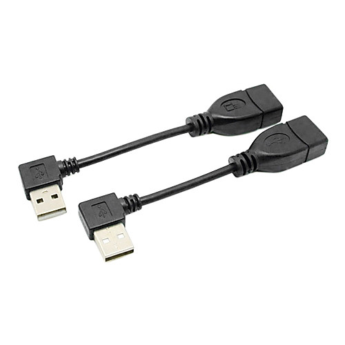 

cy USB 2.0 слева и справа под углом мужчина USB-кабель 0,2 м (2 шт)