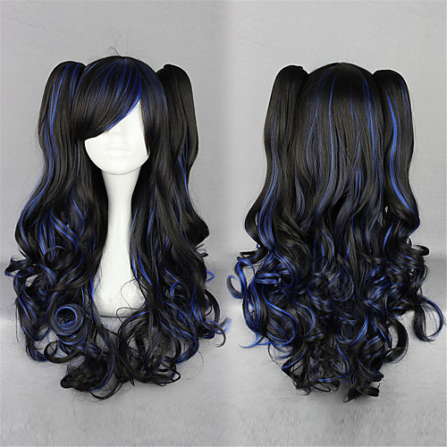 

Lolita Wigs Sweet Lolita Dress Black Lolita Vacation Dress Lolita Wig 28 inch Cosplay Wigs Solid Colored Wig Halloween Wigs