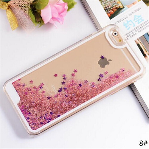 

Case For Apple iPhone 6s Plus / iPhone 6s / iPhone 6 Plus Flowing Liquid Back Cover Glitter Shine Hard PC