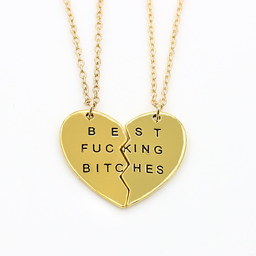 

Women's Pendant Necklace Y Necklace Broken Heart Heart Flower life Tree Best Friends Friendship Ladies Sister Alloy Silver Gold Necklace Jewelry For Party Wedding Party / Evening Thank You Casual