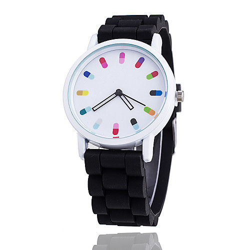 

Women's Wrist Watch Quartz Silicone Black / White Casual Watch Cool Analog Ladies Casual Fashion - Blue Pink Light Blue One Year Battery Life / SSUO 377
