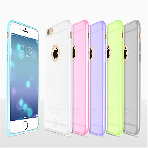 

HOCO Кейс для Назначение Apple iPhone 8 / iPhone 8 Plus / iPhone 6 Plus Ультратонкий / Матовое / Полупрозрачный Кейс на заднюю панель Однотонный Мягкий Силикон для iPhone 8 Pluss / iPhone 8 / iPhone
