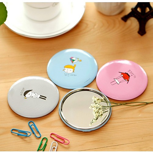 

1Pc Multi Styles Round Makeup Mirror Cartoon Pattern Portable Compact Pocket Women Girl Cosmetic Small Compact Mirrors Ramdon Color