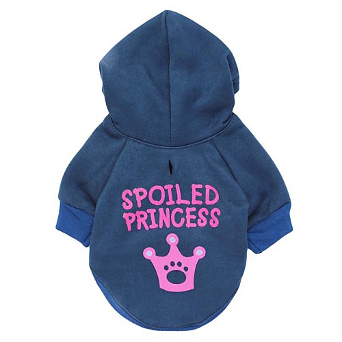 

Dog Hoodie Puppy Clothes Tiaras & Crowns Fashion Winter Dog Clothes Puppy Clothes Dog Outfits Dark Blue Costume for Girl and Boy Dog Cotton XS S M L