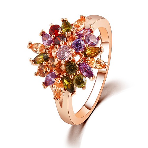 

Statement Ring Cubic Zirconia Rainbow Zircon Ladies / Women's