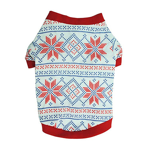 

Dog Shirt / T-Shirt Puppy Clothes Fashion Christmas Dog Clothes Puppy Clothes Dog Outfits Red / Blue Costume for Girl and Boy Dog Cotton XS S M L