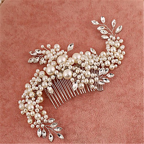 

Imitation Pearl Cubic Zirconia Alloy Hair Combs Headpiece