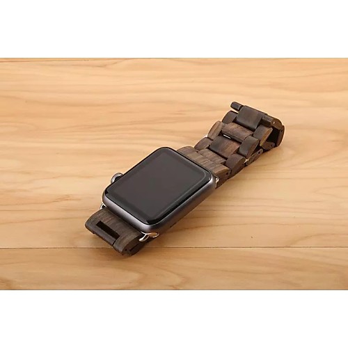 

Smart Watch Band for Apple iWatch 1 pcs Butterfly Buckle Wood Replacement Wrist Strap for Apple Watch Series SE / 6/5/4/3/2/1 40mm 42mm 44mm